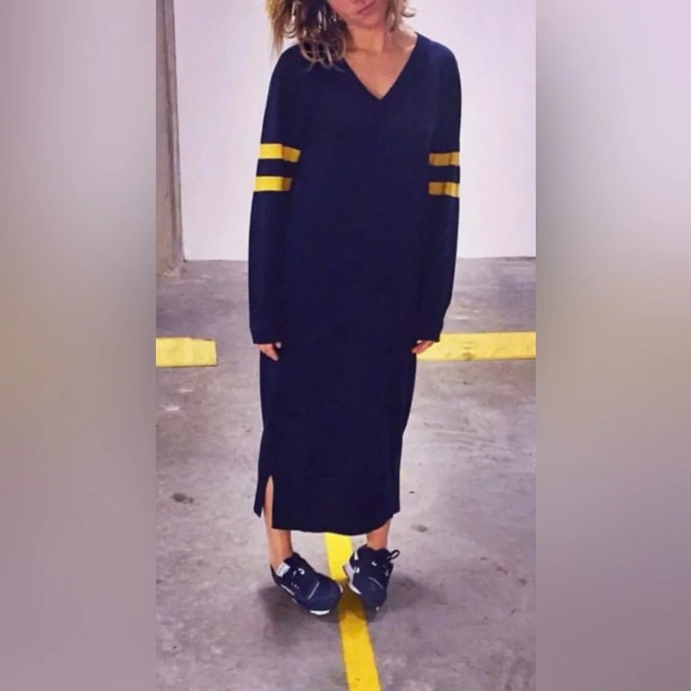 T Alexander Wang Merino Wool V Neck  Designer Black Sweater Dress Size Small - Picture 16 of 16